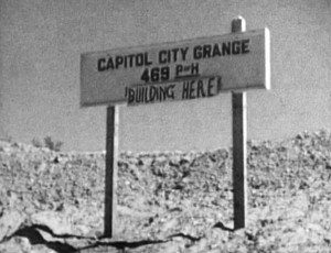 Grange building sign