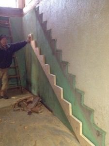 John Mallery Laying out new stairs